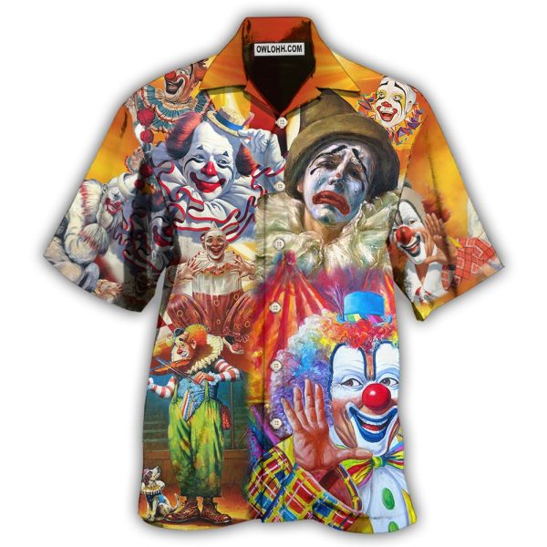 Clown Funny Happy In Crown - Hawaiian Shirt Jezsport.com