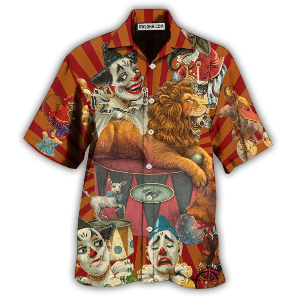 Clown Funny Happy Lion - Hawaiian Shirt Jezsport.com