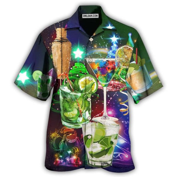 Cocktail Christmas Merry Christmas - Hawaiian Shirt Jezsport.com