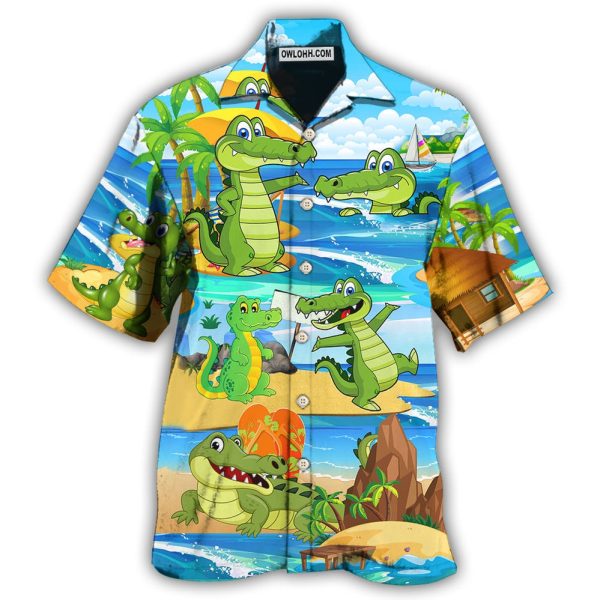 Crocodile Love Life Funny - Hawaiian Shirt Jezsport.com