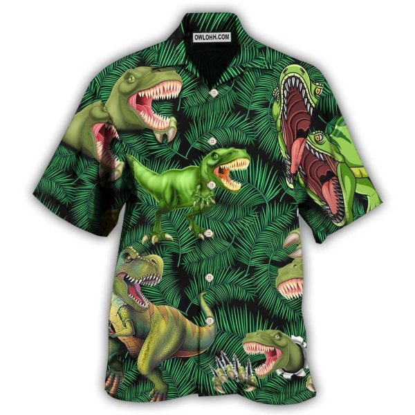 Jurassic Park Dinosaur World Summer Green Leaf - Hawaiian Shirt Jezsport.com