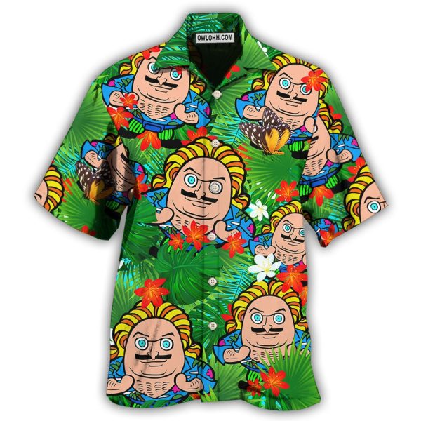 Comics-Figure And Blooming Tropical Flowers - Hawaiian Shirt Jezsport.com