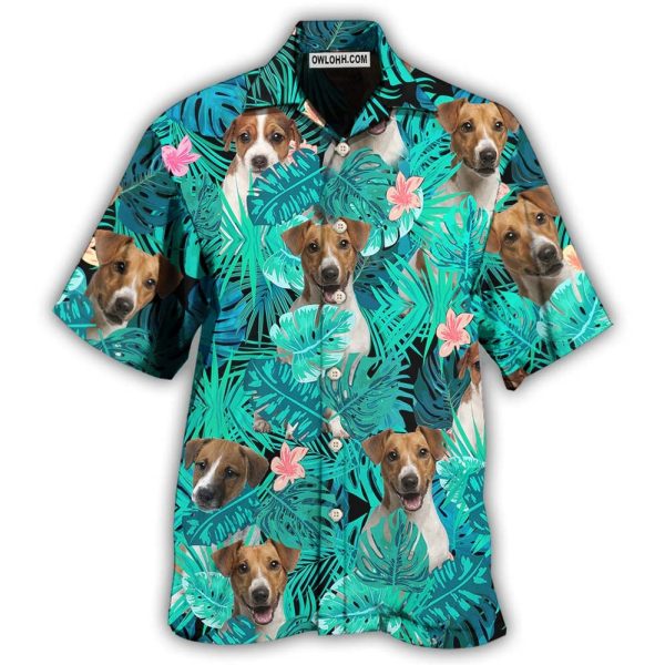 Russell Terrier Dog Summer Green Tropical - Hawaiian Shirt Jezsport.com