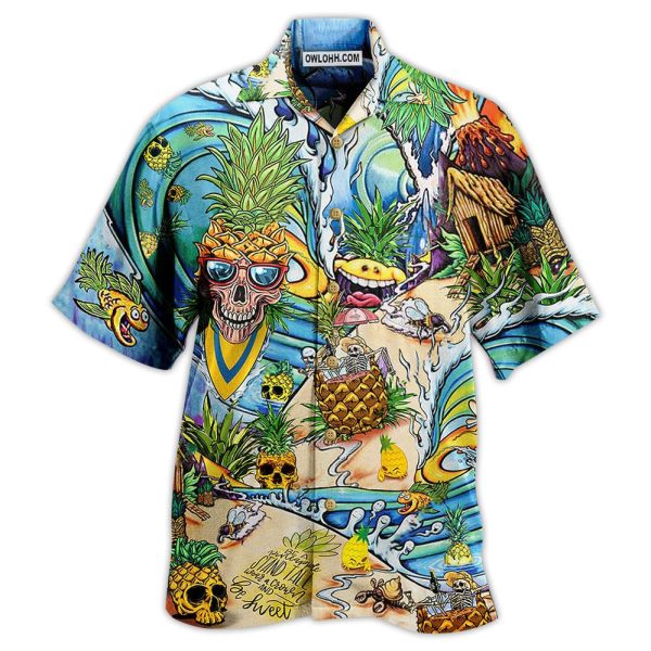 Skull Pineapple Fruit Amazing - Hawaiian Shirt Jezsport.com