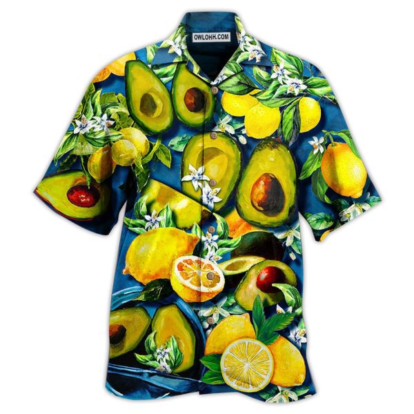 Fruit Avocado Lemon Summer Time - Hawaiian Shirt Jezsport.com