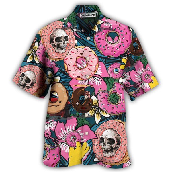 Donut Funny Donut Tropical Style - Hawaiian Shirt Jezsport.com