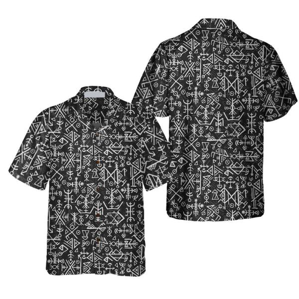 Futhark Norse Islandic And Viking Symbol Hawaiian Shirt Jezsport.com