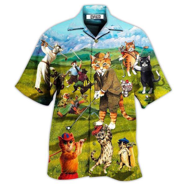 Golf Cats That What I Do I Play Golf And I Know Thing - Hawaiian Shirt Jezsport.com