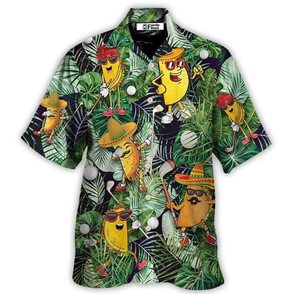 Golf Funny Taco Playing Let'S Par Tee Lover Hawaiian Shirt Jezsport.com