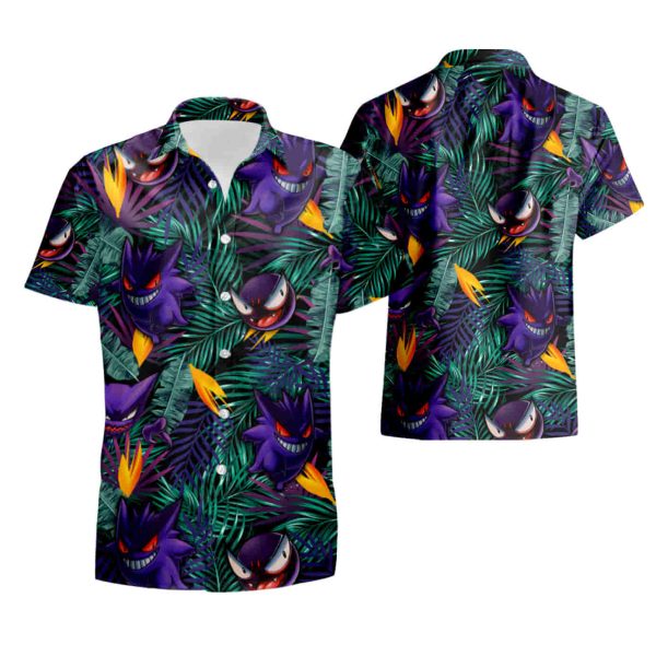 Gengar Evolution Hawaiian Shirt summer shirt Jezsport.com