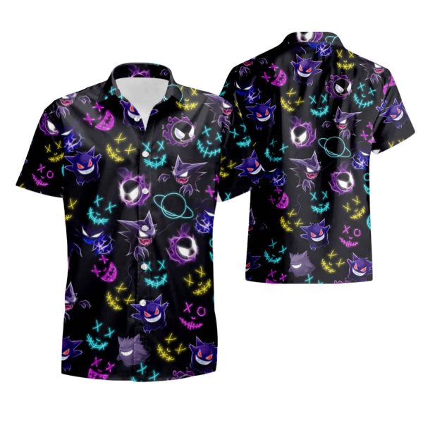 Gengar Hawaiian Shirt Pokemon Hawaiian Shirt summer shirt Jezsport.com