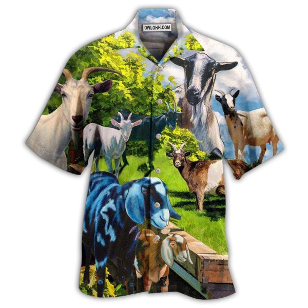 Goat Animals Goat Anything - Hawaiian Shirt Jezsport.com