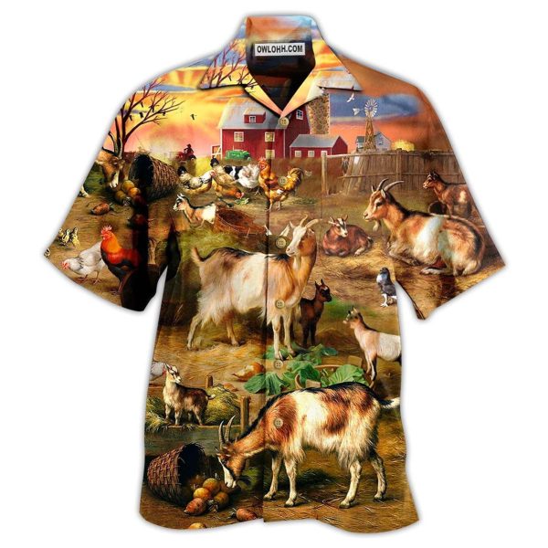 Goat Love Funny Farm - Hawaiian Shirt Jezsport.com