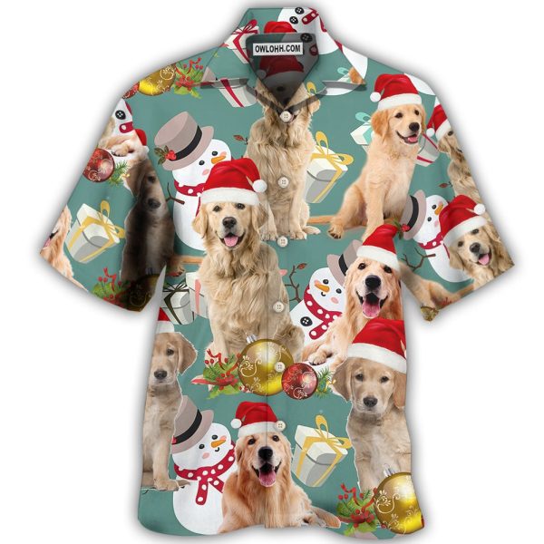 Golden Retriever Merry Christmas - Hawaiian Shirt Jezsport.com