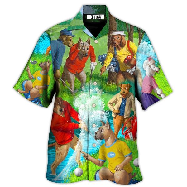 Golf Dog Cool Lover Golf Art Style - Hawaiian Shirt Jezsport.com