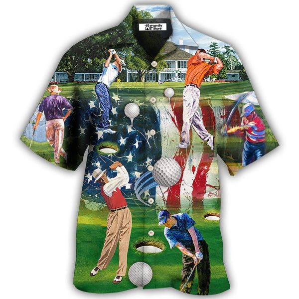 Golf Independence Day American Flag - Hawaiian Shirt Jezsport.com