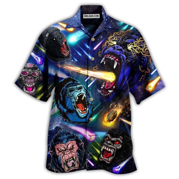 Gorilla Animals Amazing Screaming Gorilla - Hawaiian Shirt Jezsport.com