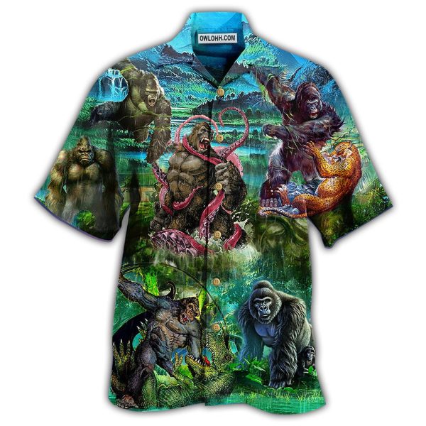 Gorilla Is The King Of The Jungle Cool - Hawaiian Shirt Jezsport.com