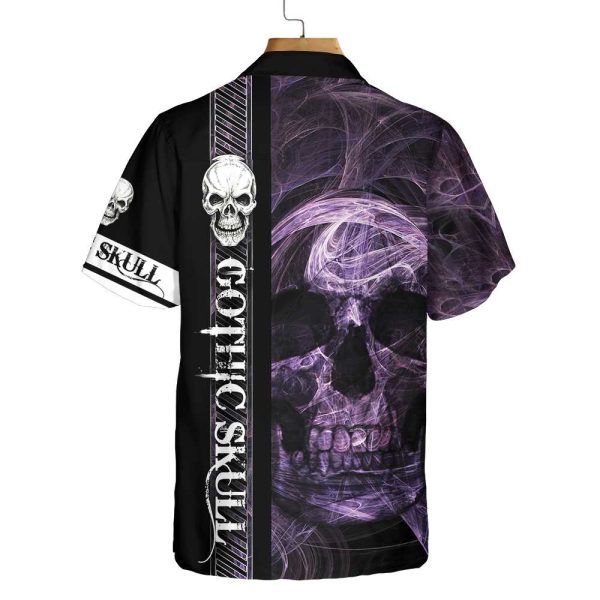 Gothic Skull Hawaiian Shirt, Cool Skull Black Shirt For Men And Women Jezsport.com