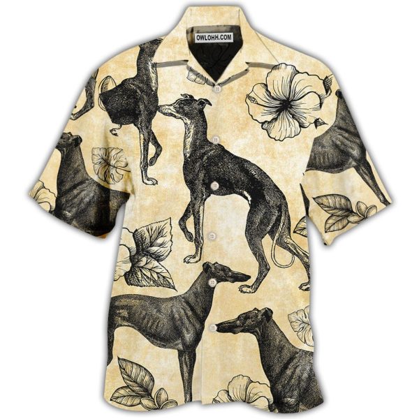 Greyhound Tropical Floral I Love That - Hawaiian Shirt Jezsport.com