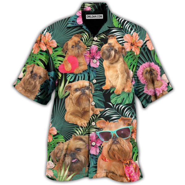 Griffon Brussels Dog Tropical Style Dog Lover - Hawaiian Shirt Jezsport.com