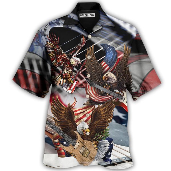 Guitar Independence Day Eagle - Hawaiian Shirt Jezsport.com