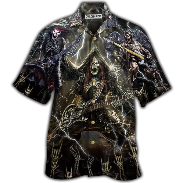 Guitar Music Get High With Music Dark Style - Hawaiian Shirt Jezsport.com