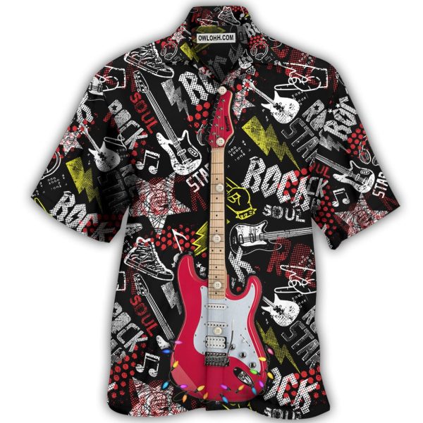 Guitar Rock Soul Merry Christmas Happy - Hawaiian Shirt Jezsport.com