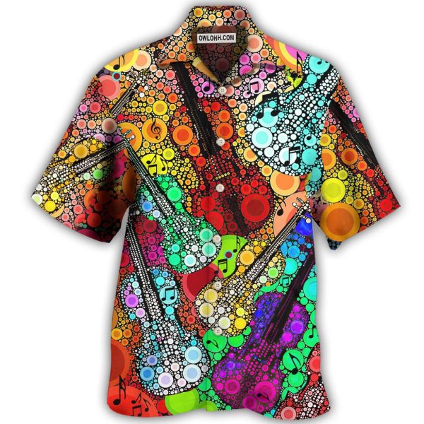 Guitar Scroll Bubble - Hawaiian Shirt Jezsport.com