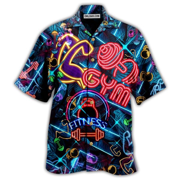 Gym Love Fitness Neon Style - Hawaiian Shirt Jezsport.com