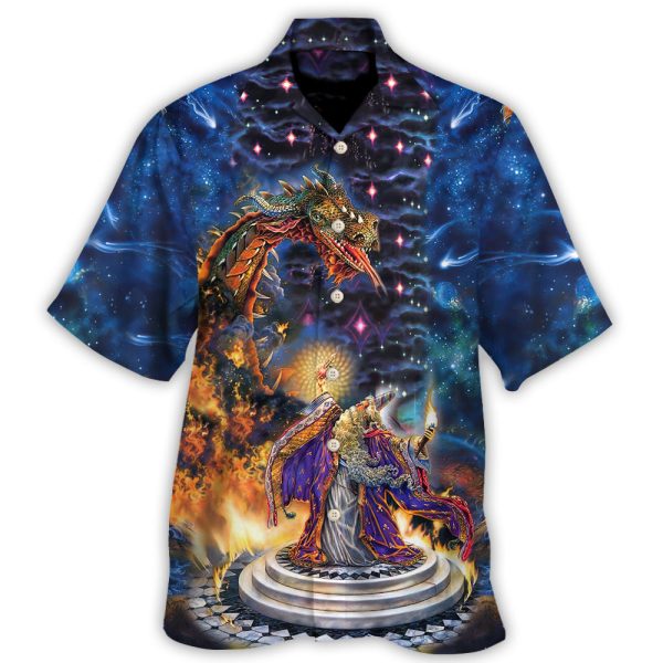 Wizards And Dragons Fight - Hawaiian Shirt Jezsport.com