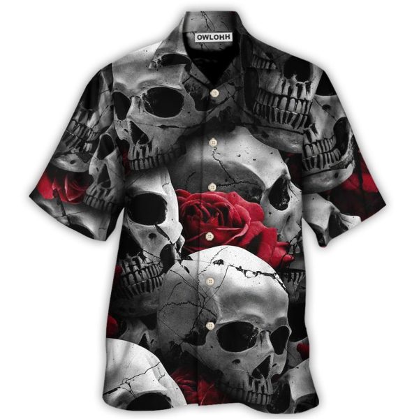 Skull Death Love Rose - Hawaiian Shirt Jezsport.com