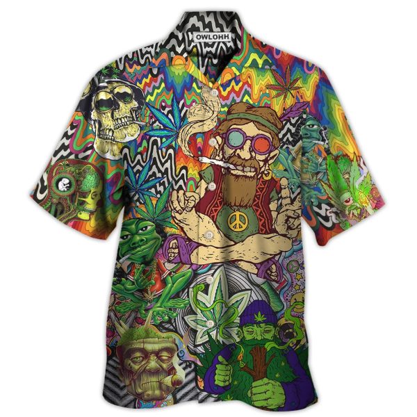 Hippie Feel Freedom From Smoking Cool Style - Hawaiian Shirt Jezsport.com