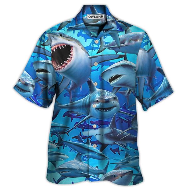 Shark Awesome Love It Love Ocean Shark - Hawaiian Shirt Jezsport.com