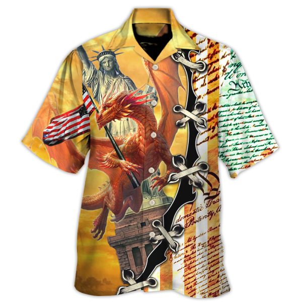 Dragon American Love Life So Cool - Hawaiian Shirt Jezsport.com