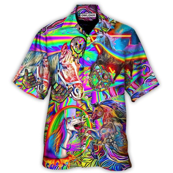 Hippie Horse Run For You - Hawaiian Shirt Jezsport.com