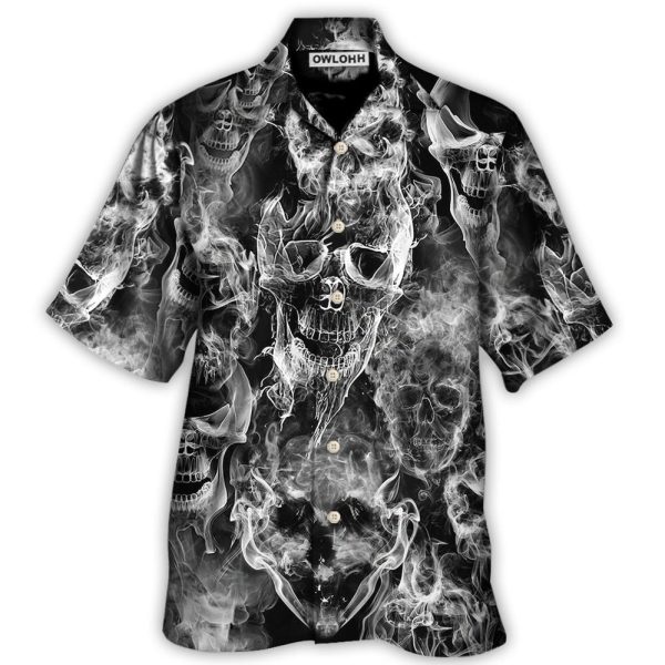 Skull Smoke Kill This Life - Hawaiian Shirt Jezsport.com