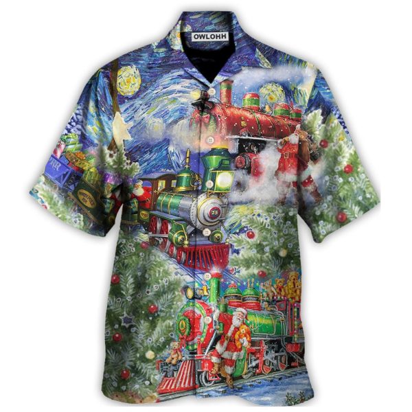 Christmas The Gift Train Arrives At The Wharf - Hawaiian Shirt Jezsport.com