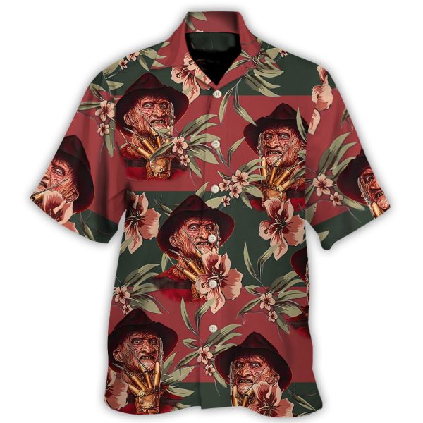 Halloween Freddy Krueger Tropical Style - Hawaiian Shirt Jezsport.com