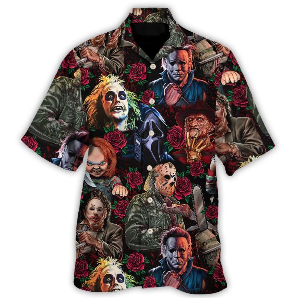 Halloween Horror Movie Scary Tropical Style - Hawaiian Shirt Jezsport.com