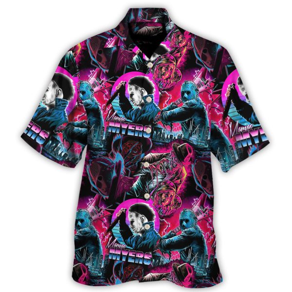 Halloween Horror Movie Retro Tropical Style - Hawaiian Shirt Jezsport.com