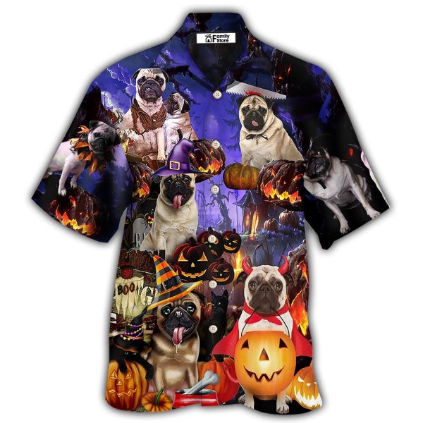 Halloween - Pug Never Mind The Witch - Hawaiian Shirt Jezsport.com