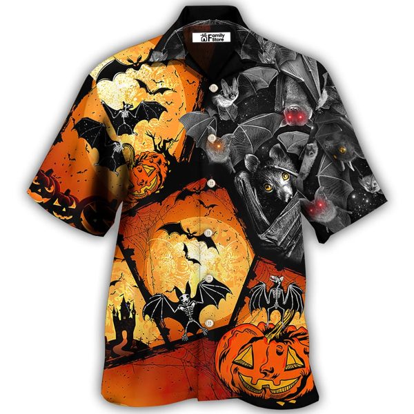 Halloween Bat Pumpkin Scary - Hawaiian Shirt Jezsport.com