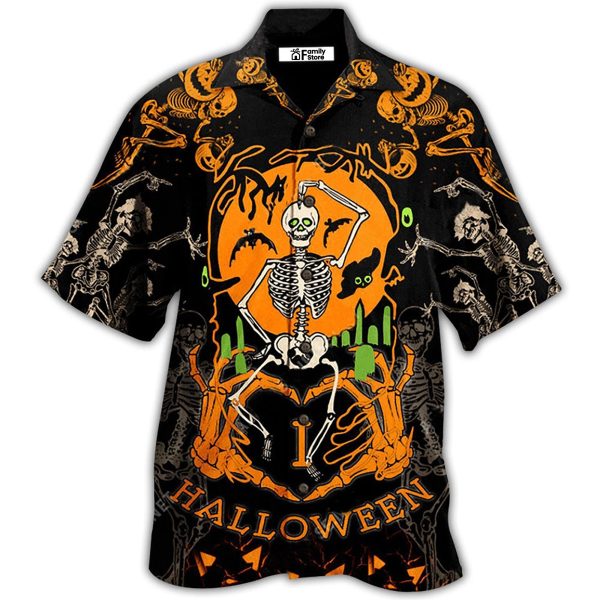 Halloween Dancing Skeleton So Scared - Hawaiian Shirt Jezsport.com