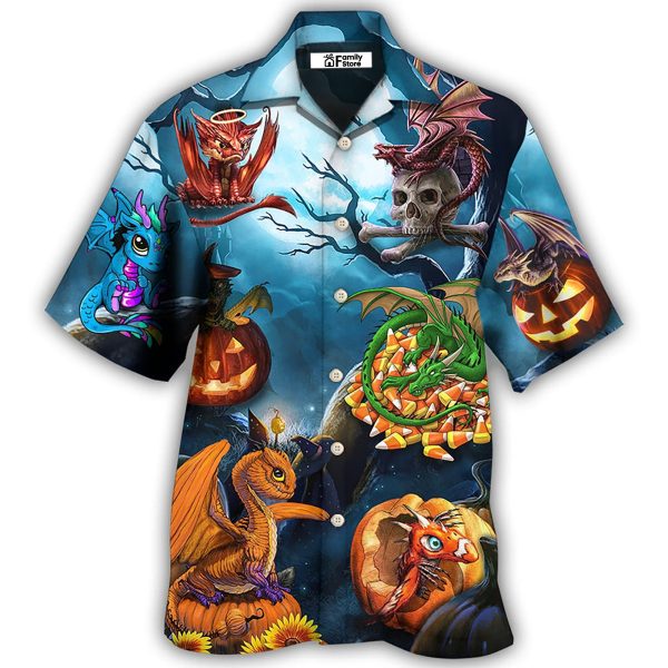 Halloween Dragon Pumpkin Scary Sky Night - Hawaiian Shirt Jezsport.com