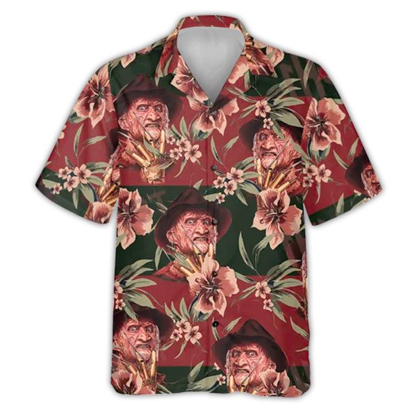 Halloween Freddy Krueger Tropical Style - Hawaiian Shirt Jezsport.com