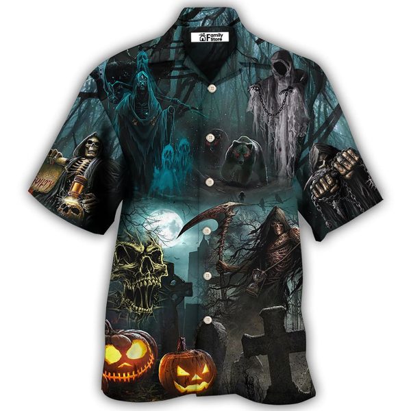 Halloween Ghost In The Dark Pumpkin Scary - Hawaiian Shirt Jezsport.com