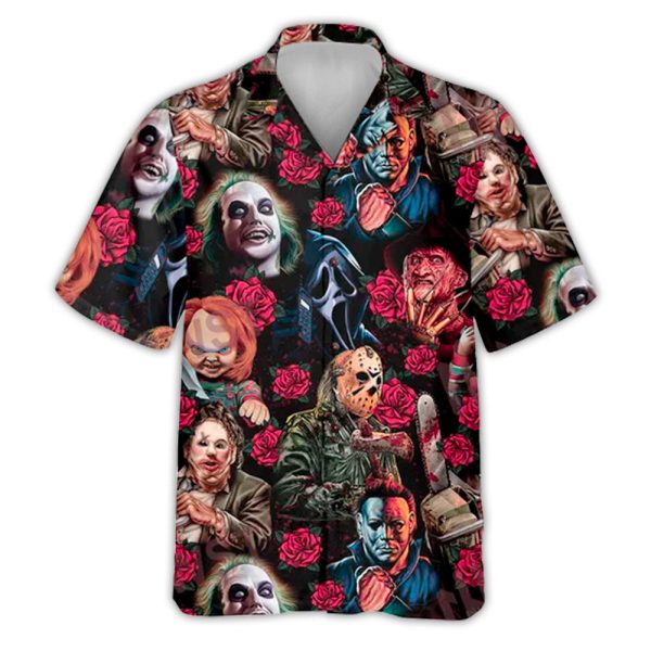 Halloween Horror Movie Scary Tropical Style - Hawaiian Shirt Jezsport.com