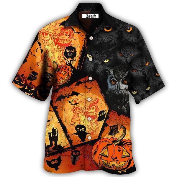 Halloween Owl Pumpkin Scary - Hawaiian Shirt Jezsport.com