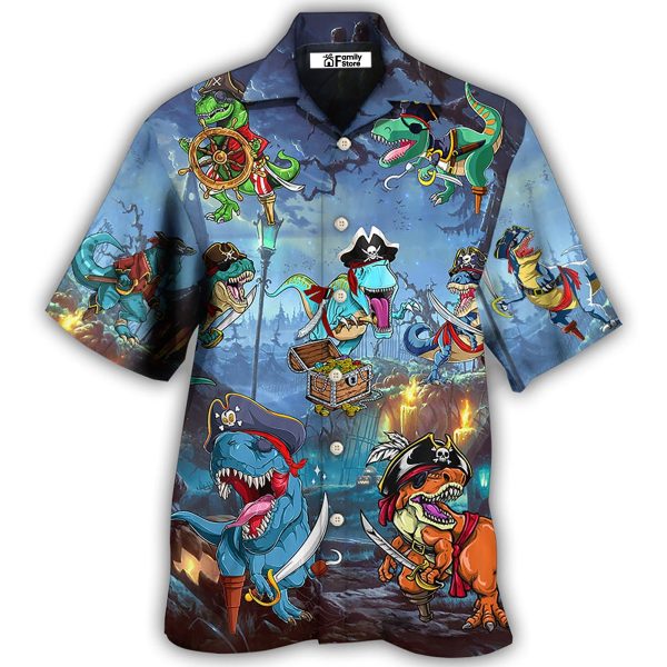 Halloween Pirate Dinosaur Scary - Hawaiian Shirt Jezsport.com